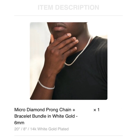 🥶 NEW 14K 6mm 8” White Gold Plated Micro Diamond Prong Icy Bracelet - GLD Shop - Picture 2 of 8